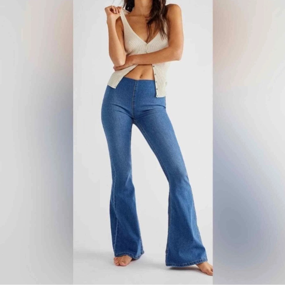 FREE PEOPLE Penny Pull On Flare Jeans